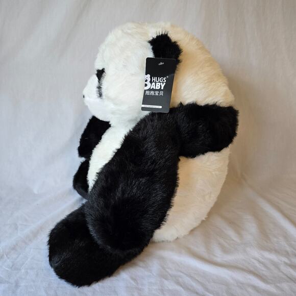 Hugs Baby Plush Toy Panda Bear Black White 15.75" x 15.75" x 13" NWT - Picture 2 of 16